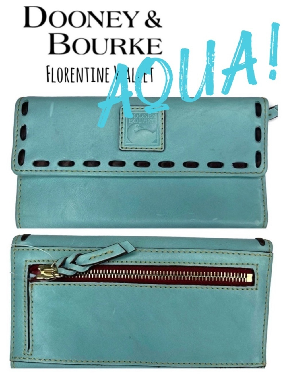 Dooney and Bourke DB AQUA Florentine Wallet
